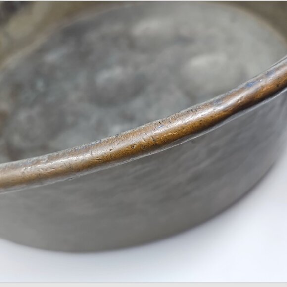 Antique Hand Hammered Copper Abskelivar Pan Egg Escargot Pancakes 18th C X Large - Picture 5 of 10